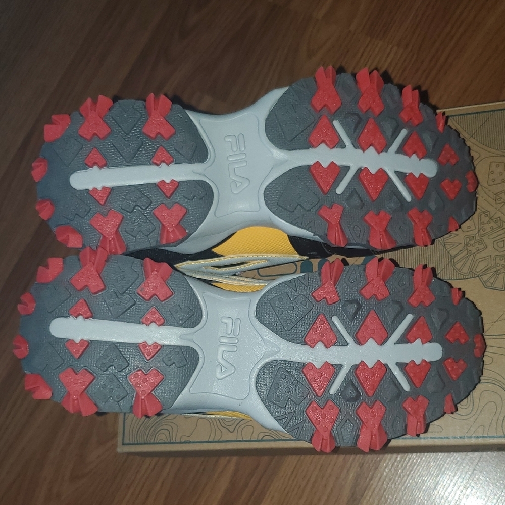 Fila Black and Yellow Athletic Shoes - Picture 5 of 5